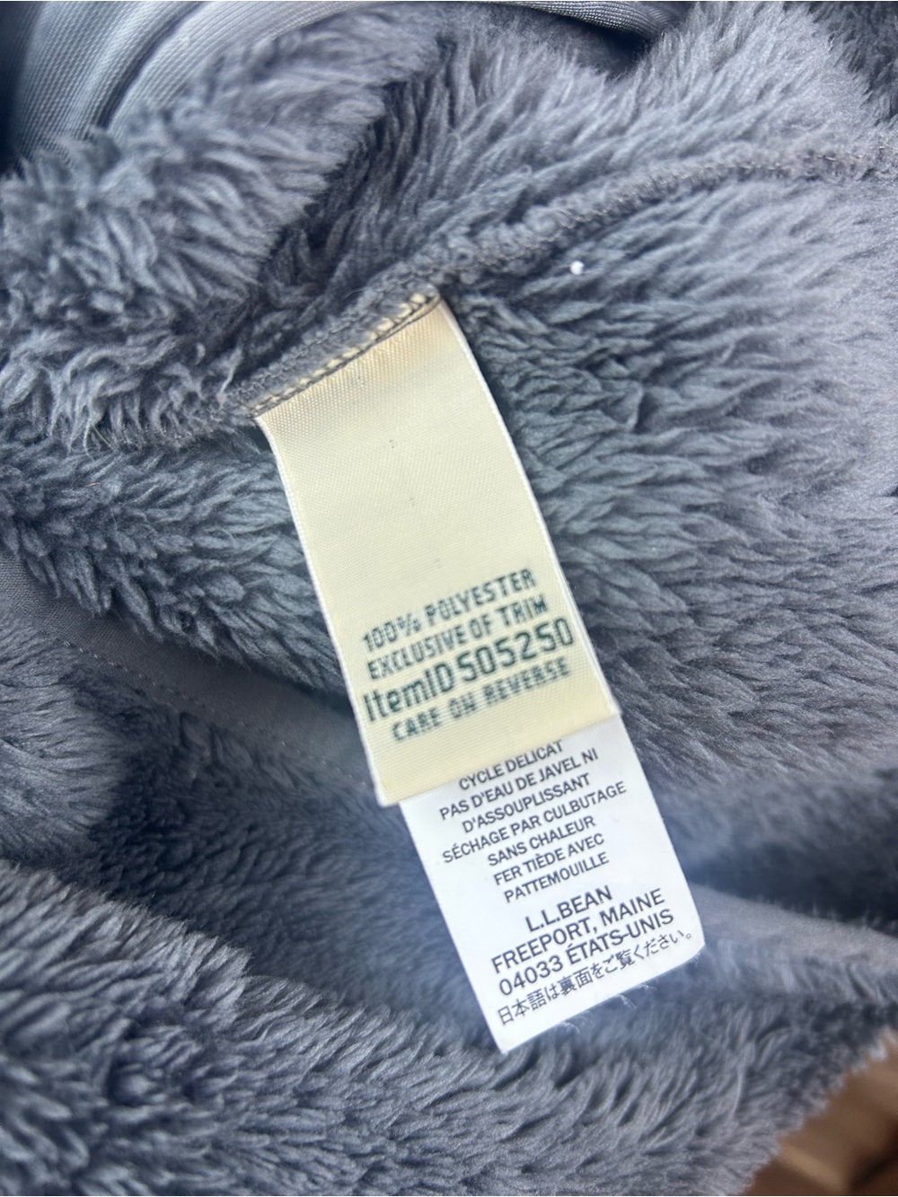 L.L.Bean Women’s Small Sherpa Fleece Jacket Gray Blue Full Zip Cozy Pullover - Picture 8 of 8
